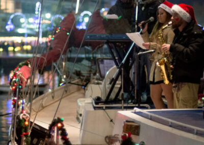 Christmas boat singers